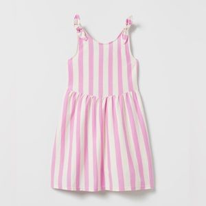 ZARA Girls Ruffly Striped Dress